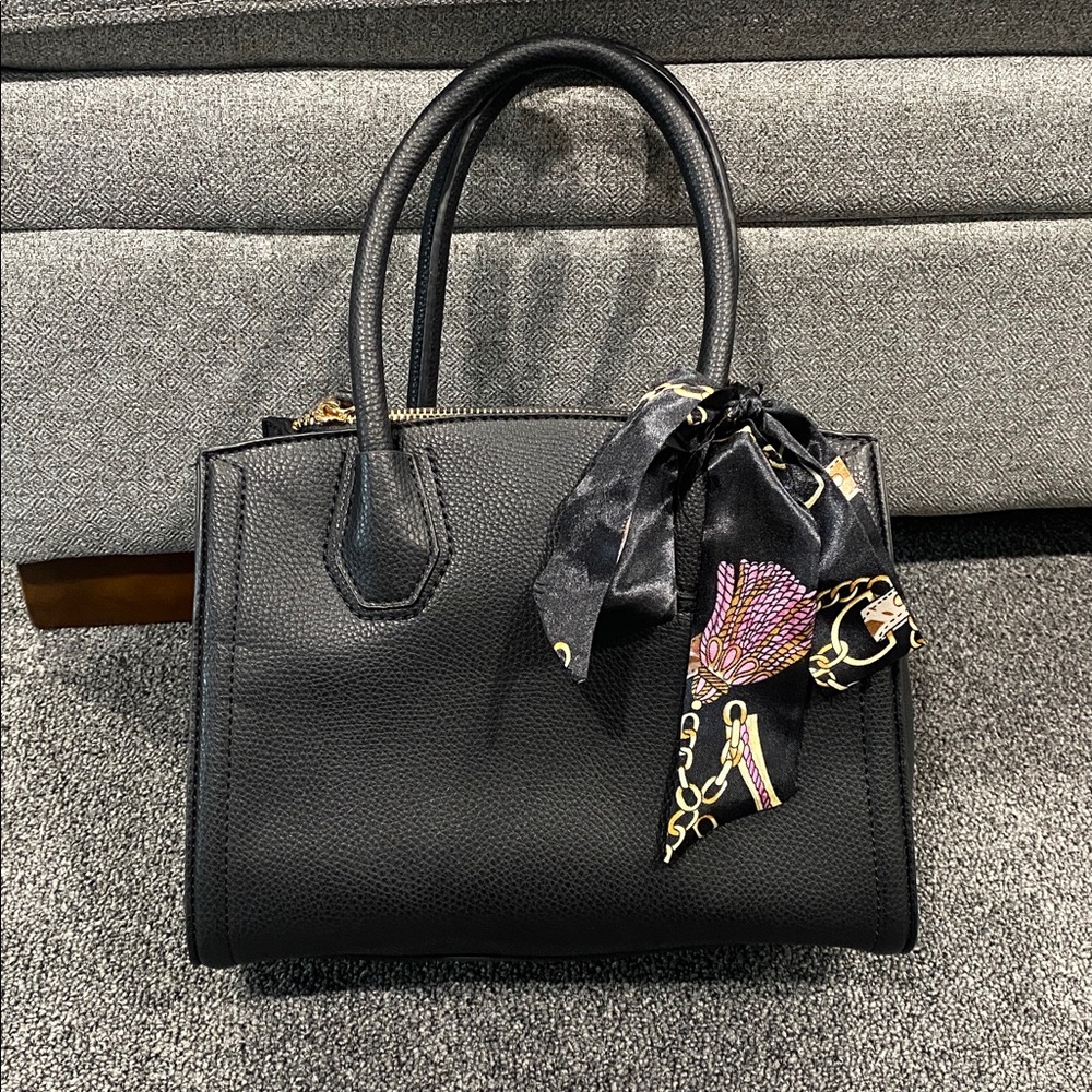 Brand New Aldo Handbag With Adjustable Strap Black Purse With Ribbon